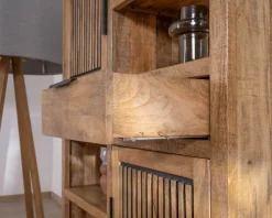 Meuble House Argentier en manguier et pieds métal