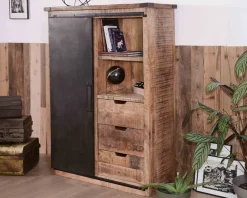 Meuble House Argentier industriel métal et bois