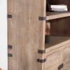 Meuble House Armoire ouverte style vintage avec 2 portes en bois et métal "Voyage" Discount