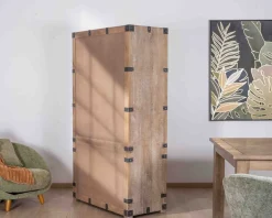 Meuble House Armoire ouverte style vintage avec 2 portes en bois et métal
