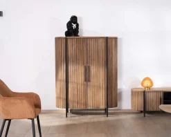 Meuble House Armoirette arrondie 120 cm en bois exotiques "Troms" New