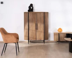 Meuble House Armoirette arrondie 120 cm en bois exotiques