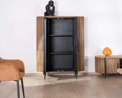 Meuble House Armoirette arrondie 120 cm en bois exotiques