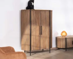 Meuble House Armoirette arrondie 120 cm en bois exotiques