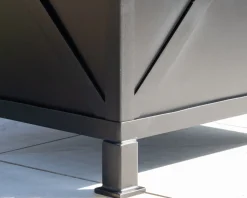 Meuble House Bac décoratif pour plantes d'agréments 55 cm en métal noir