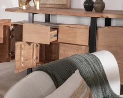 Meuble House Bahut avec tiroirs en bois massif naturel 