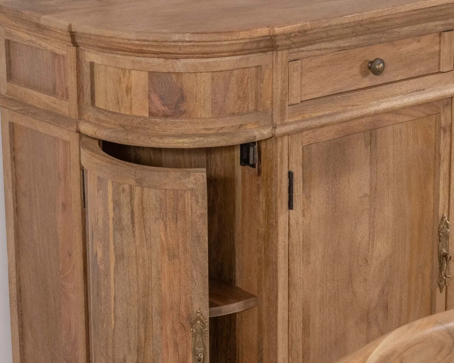 Meuble House Bahut en manguier massif avec bords arrondis 150 cm "Eglantine" Best