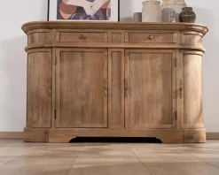 Meuble House Bahut en manguier massif avec bords arrondis 150 cm
