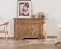 Meuble House Bahut en manguier massif avec bords arrondis 150 cm