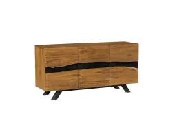 Meuble House Bahut 3 portes en teck design nature brute