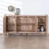 Meuble House Bahut 3 portes et niches en manguier esprit japandi "Orobie" 180 cm Hot