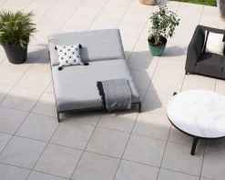 Meuble House Bain de soleil double moderne et confortable gris clair 