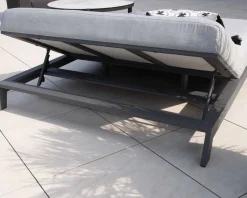 Meuble House Bain de soleil double moderne et confortable gris clair 