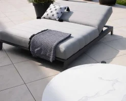 Meuble House Bain de soleil double moderne et confortable gris clair 