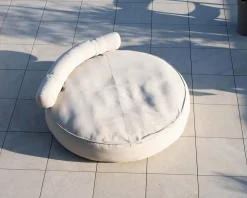 Meuble House Bain de soleil rond et moelleux beige diamètre 1m80 