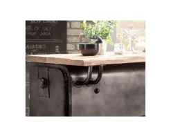 Meuble House Bar métal et bois style récup multi rangements "Crazy" avec hélice Clearance
