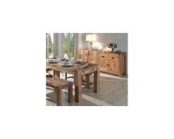 Meuble House Buffet bas en chêne massif huilé 4 portes 4 tiroirs "Lodge Casita" Sale