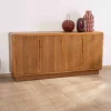 Meuble House Buffet contemporain 4 portes "Laumie" teinte chêne Discount