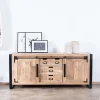 Meuble House Buffet de salle à manger industriel en métal et bois 190 cm "Montréal" Online