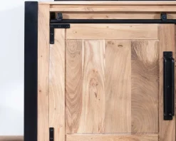 Meuble House Buffet de salle à manger industriel en métal et bois 190 cm 