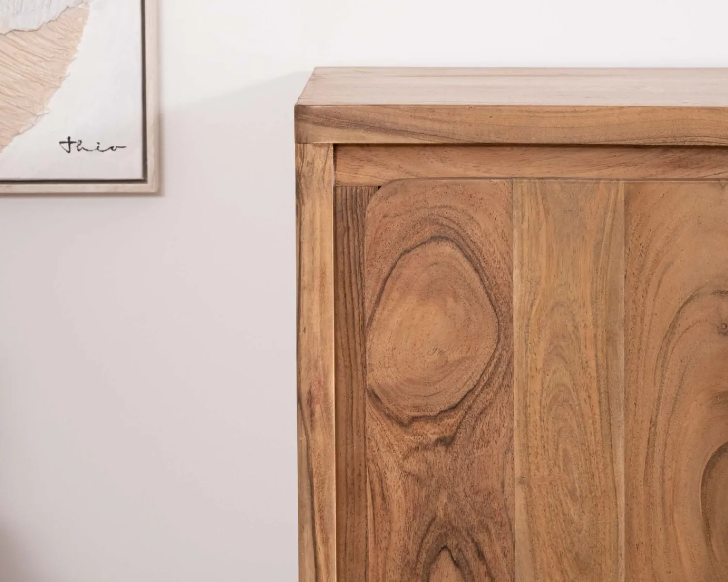 Meuble House Buffet design épuré en acacia "Melody" 3 portes 145 cm Online