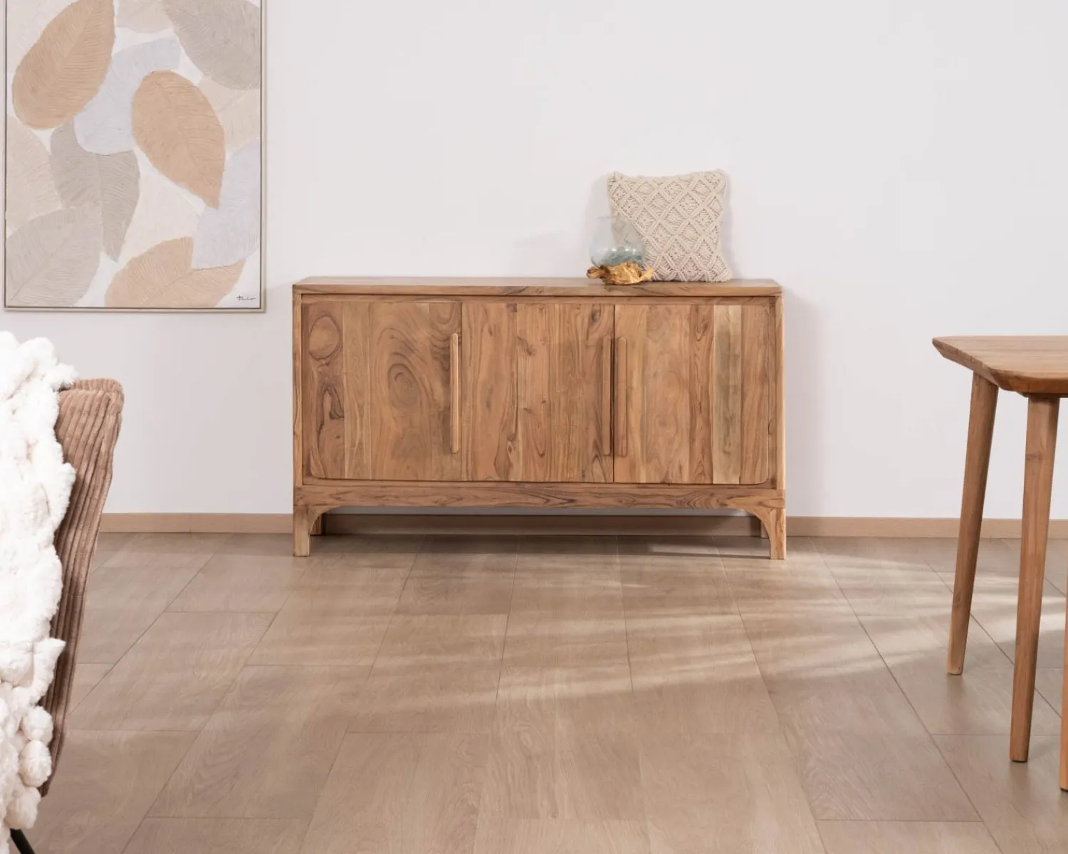 Meuble House Buffet design épuré en acacia "Melody" 3 portes 145 cm Online