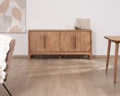 Meuble House Buffet en acacia 4 portes style scandinave
