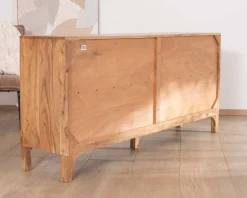 Meuble House Buffet en acacia 4 portes style scandinave