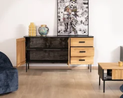 Meuble House Buffet en frêne massif style newtro