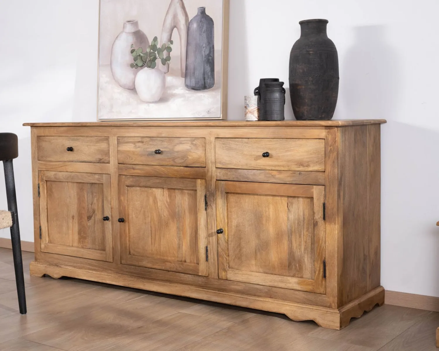 Meuble House Buffet esprit maison de campagne "Sarah" 180 cm en manguier Discount