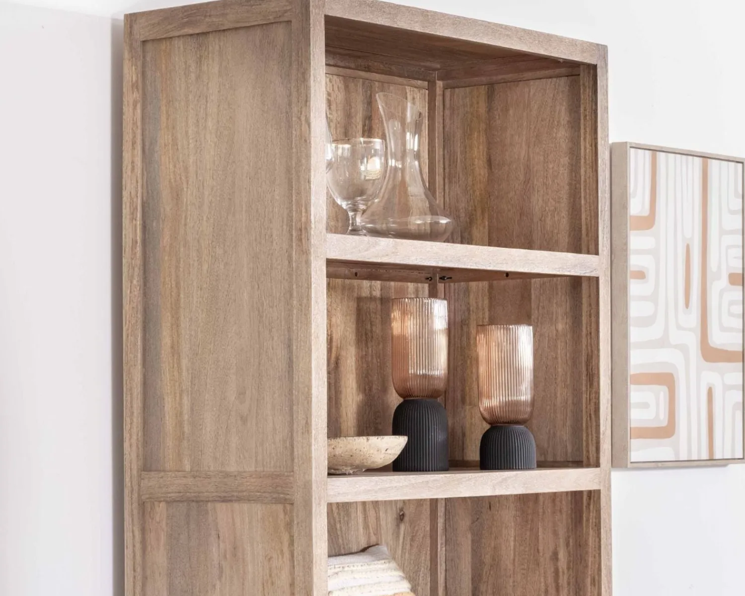 Meuble House Buffet haut en manguier massif finition sablée largeur 87cm "Maestro" Online
