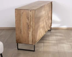 Meuble House Buffet industriel 160 cm en acacia "Baltik" avec portes, tiroirs et niches Online