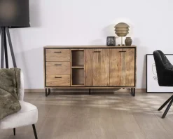Meuble House Buffet industriel 160 cm en acacia 