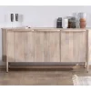 Meuble House Buffet 3 portes 175cm en manguier massif côtés arrondis "Manon" Online