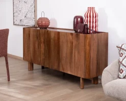 Meuble House Buffet 3 portes 170 cm en manguier massif