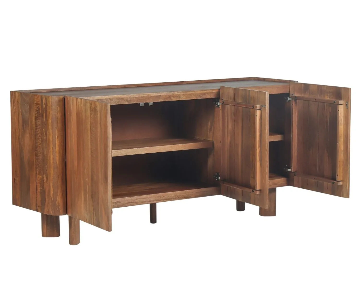Meuble House Buffet 3 portes 170 cm en manguier massif "Malaké" design organique contemporain Best