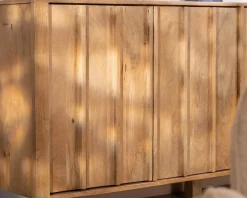 Meuble House Buffet 4 portes esprit zen en manguier massif naturel 4 portes « Sicaly » 180 cm Online