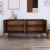 Meuble House Buffet 4 portes style newtro en manguier "Moky" 175 cm