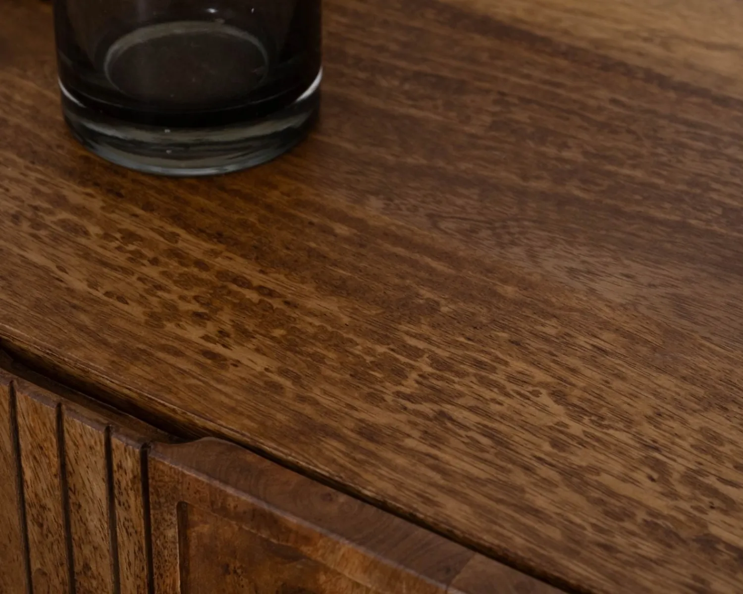 Meuble House Buffet 4 portes style newtro en manguier "Moky" 175 cm