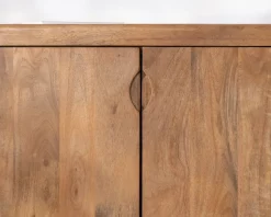 Meuble House Buffet rétro en manguier massif avec tiroirs finition naturelle "Odely" 150 cm New