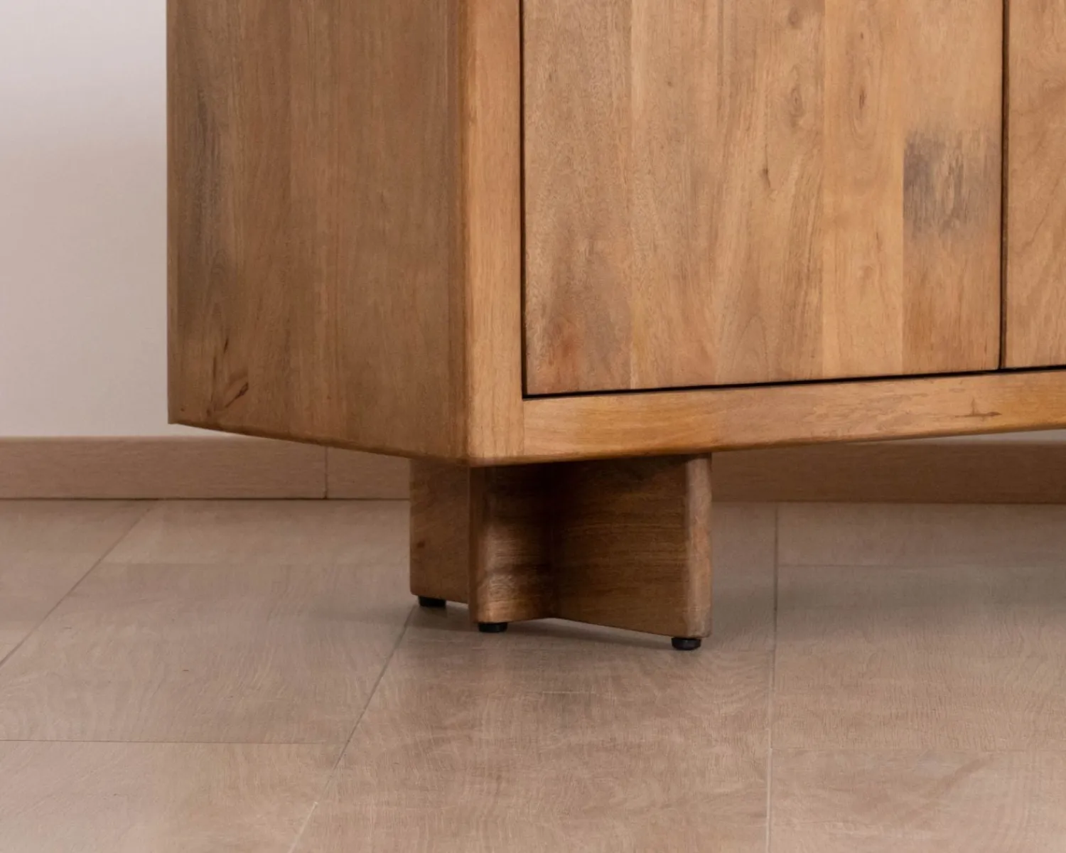 Meuble House Buffet rétro en manguier massif avec tiroirs finition naturelle "Odely" 150 cm New