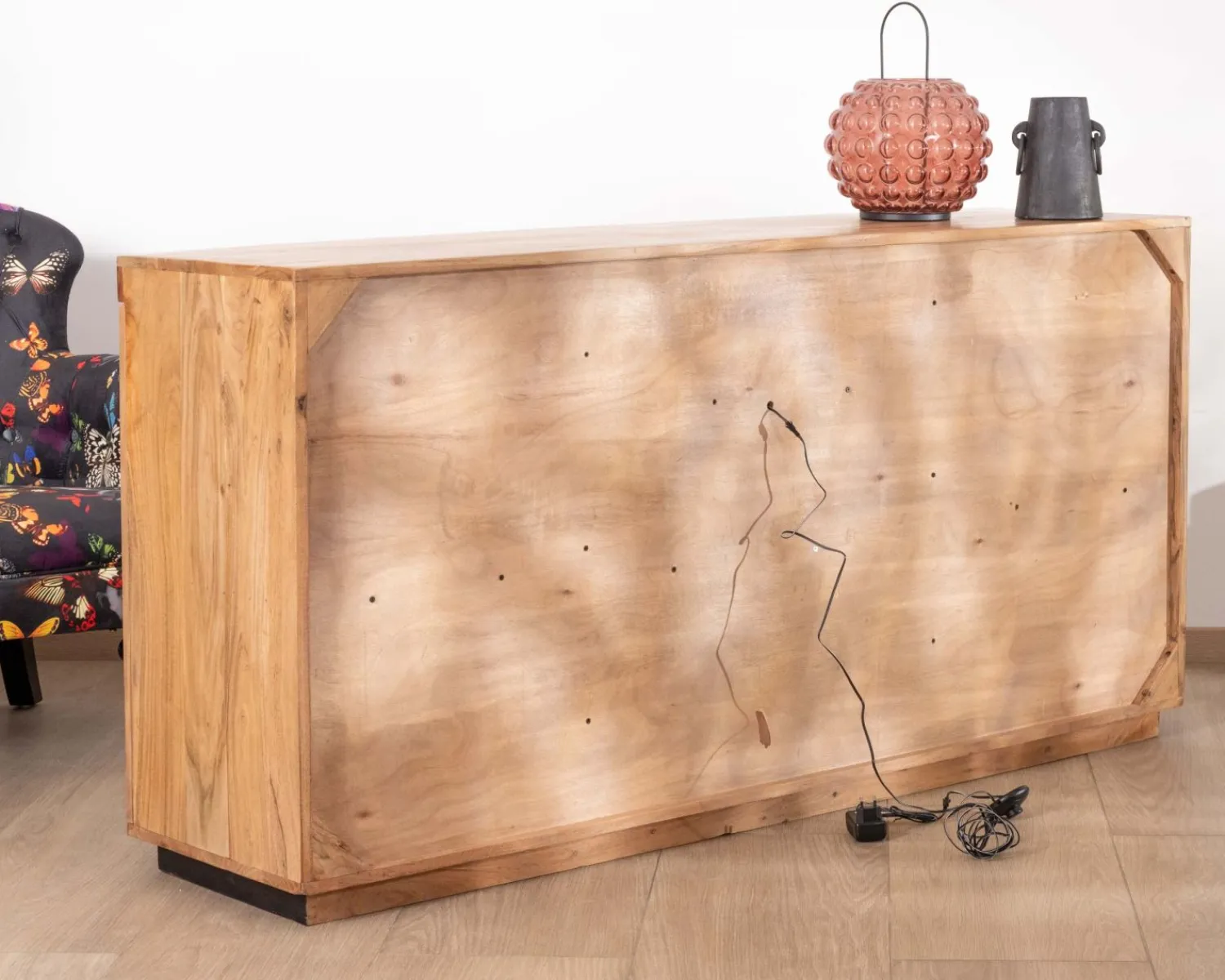 Meuble House Buffet ultra contemporain avec niche éclairage LED "Lumino" Discount