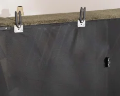 Meuble House Canapé avec méridienne en tissu bouclette vert 