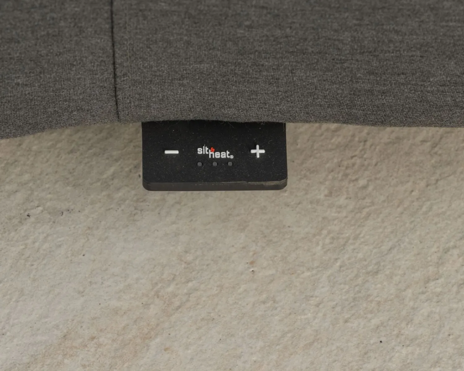Meuble House Canapé chauffant spécial extérieur en tissu anthracite "Aurora" retour à droite Best