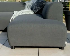 Meuble House Canapé chauffant spécial extérieur en tissu anthracite