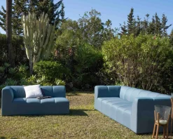 Meuble House Canapé d'angle en tissu turquoise haut de gamme 