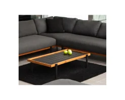 Meuble House Canapé d'angle extérieur haut de gamme tissu Sunbrella