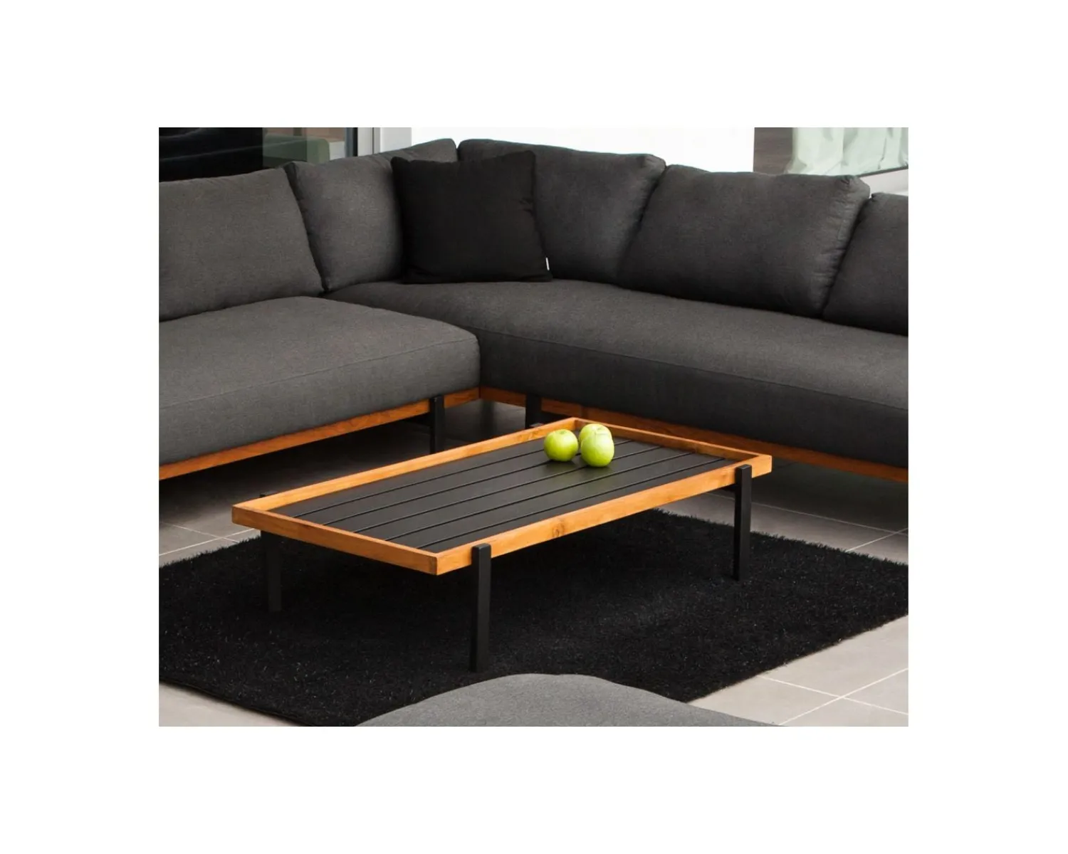 Meuble House Canapé d'angle extérieur haut de gamme tissu Sunbrella "Maluku Island" Clearance