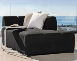 Meuble House Canapé d'angle spécial extérieur tissu gris foncé haut de gamme