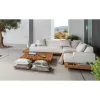 Meuble House Canapé d'extérieur avec retour gauche tissu Sunbrella écru " Lombok" Outlet